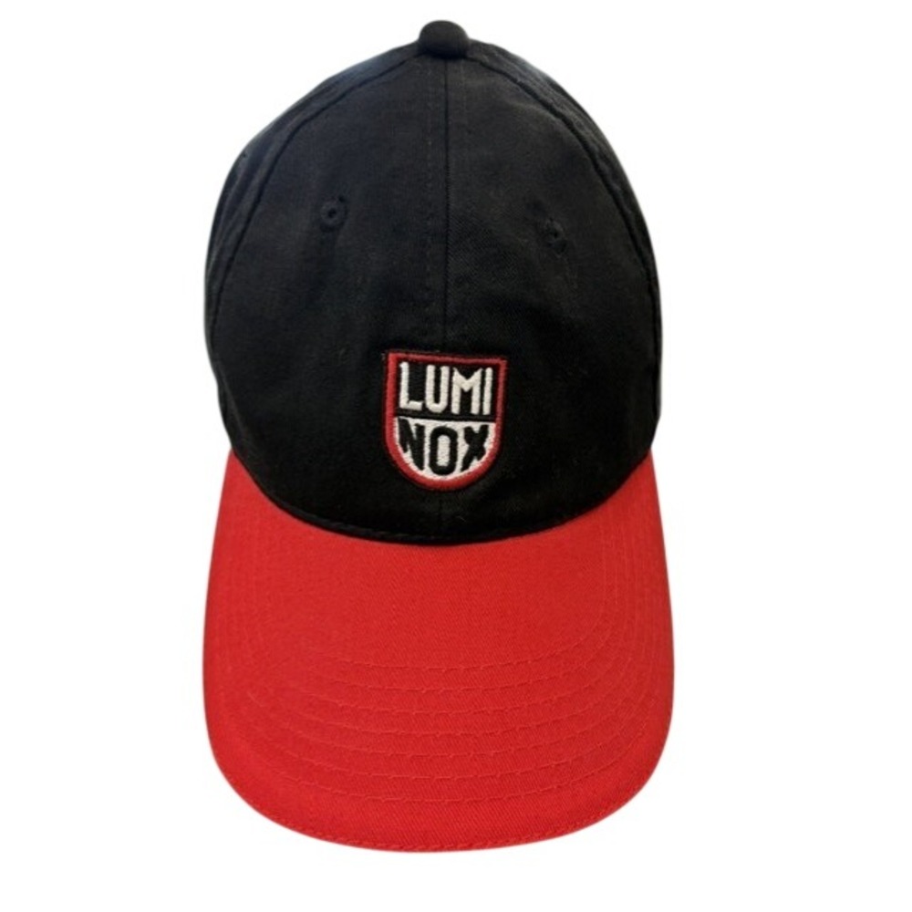 Luminox Essential Gear Hat Black Red Cotton Embroidered Logo Adjustable Cap